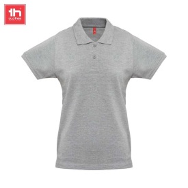 Dames polo shirt monaco women Kleur grijs melange