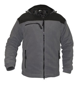 Moscou Fleecevest gevoerd Kleur CEMENTGRIJS/ZWART