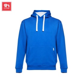 Unisex bicolor sweater moscow Kleur konings blauw/wit