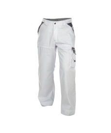 Nashville 245gr Tweekleurige werkbroek Kleur WIT/CEMENTGRIJS
