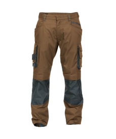 Nova 250gr Werkbroek met kniezakken Kleur LEEMBRUIN/ANTRACIETGRIJS