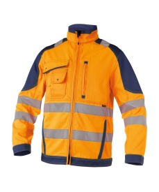 Orlando Hoge zichtbaarheidswerkvest Kleur FLUO-ORANJE/MARINEBLAUW