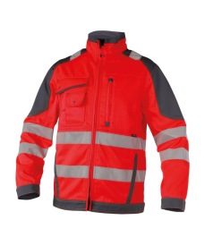 Orlando Hoge zichtbaarheidswerkvest Kleur FLUOROOD/CEMENTGRIJS
