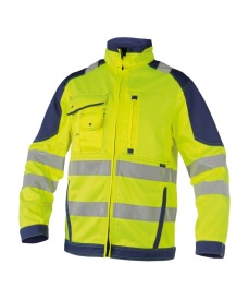 Orlando Hoge zichtbaarheidswerkvest Kleur FLUOGEEL/MARINEBLAUW