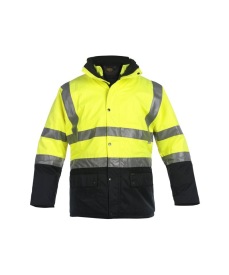 P98  Signalisatieparka Kleur FLUOGEEL/MARINEBLAUW