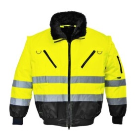 Hi-Vis 3-in-1 Contrast Pilot Jacket Kleur YELLOW/BLACK