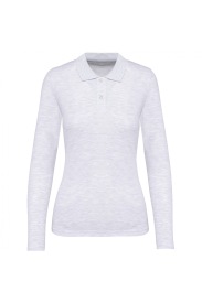 Long-sleeved polo shirt K244 Kleur ASH HEATHER