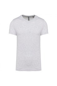 Short-sleeved V-neck T-shirt K357 Kleur ASH HEATHER