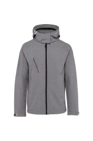 softshell jacket afneembare kap 3-laags K414 Kleur MARL GREY