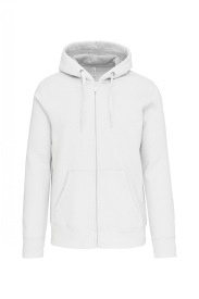 Full zip hooded sweatshirt K444 360 gr Kleur WHITE