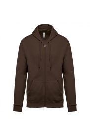 Full zip hooded sweatshirt K479 280 gr Kleur CHOCOLATE