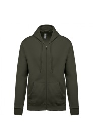 Full zip hooded sweatshirt K479 280 gr Kleur DARK KHAKI
