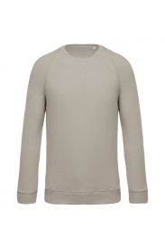 Organic cotton crew neck raglan sleeve sweatshirt K480 Kleur CLAY