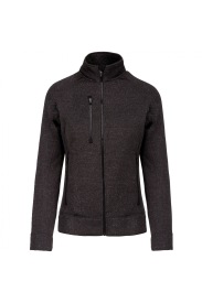 Damesjase Full zip heather K9107 Kleur DARK GREY MELANGE