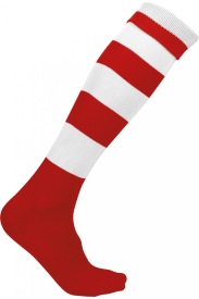 Gestreepte Sportsokken PA021 Kleur RED/WHITE