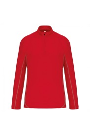Herenrunningsweater Met Halsrits PA335 Kleur RED