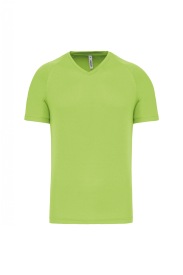 Heren-sport-t-shirt V-hals PA476 Kleur LIME