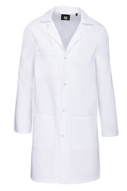 Laboschort - Stofjas Work smock Kleur WHITE