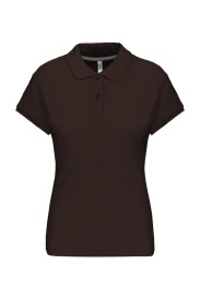 Short-sleeved polo shirt K242 Kleur CHOCOLATE