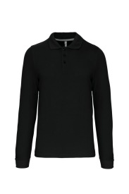 Long-sleeved polo shirt K243 Kleur BLACK