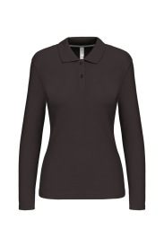 Long-sleeved polo shirt K244 Kleur DARK GREY