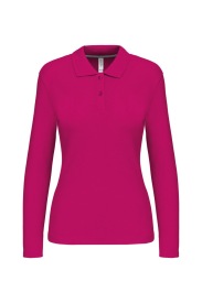 Long-sleeved polo shirt K244 Kleur FUCHSIA