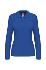 Long-sleeved polo shirt K244 Kleur light royal blue