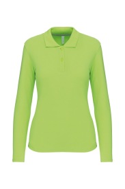 Long-sleeved polo shirt K244 Kleur LIME