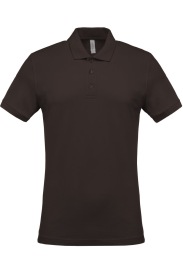 Short-sleeved piqu 180 gr K254 Kleur CHOCOLATE