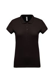 Damespolo Short-sleeved pique K255 Kleur CHOCOLATE