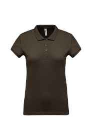 Damespolo Short-sleeved pique K255 Kleur DARK KHAKI