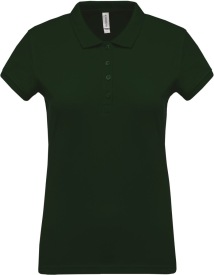 Damespolo Short-sleeved pique K255 Kleur FOREST GREEN