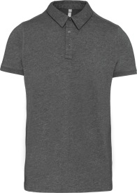 Short sleeved jersey polo shirt K262 Kleur GREY HEATHER