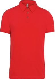 Short sleeved jersey polo shirt K262 Kleur RED