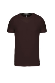Short-sleeved crew neck T-shirt K356 Kleur CHOCOLATE