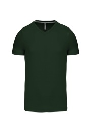 Short-sleeved V-neck T-shirt K357 Kleur FOREST GREEN