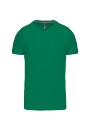 Short-sleeved V-neck T-shirt K357 Kleur KELLY GREEN