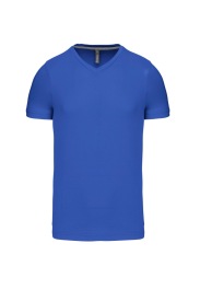 Short-sleeved V-neck T-shirt K357 Kleur light royal blue
