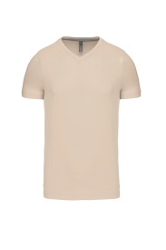 Short-sleeved V-neck T-shirt K357 Kleur Light Sand
