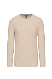 Long-sleeved crew neck T-shirt K359 Kleur Light Sand