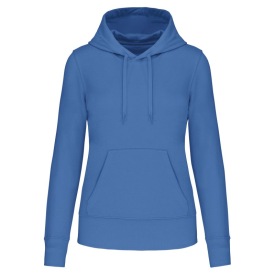 Eco-friendly hooded sweatshirt lady K4028 Kleur light royal blue