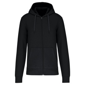 Eco-friendly zip-through hoodie K4030 Kleur BLACK