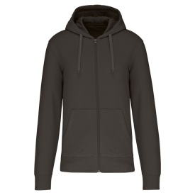 Eco-friendly zip-through hoodie K4030 Kleur DARK GREY