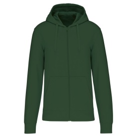 Eco-friendly zip-through hoodie K4030 Kleur FOREST GREEN