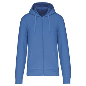 Eco-friendly zip-through hoodie K4030 Kleur light royal blue