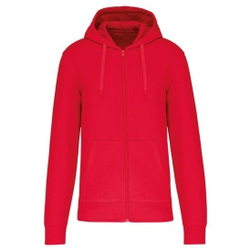 Eco-friendly zip-through hoodie K4030 Kleur RED