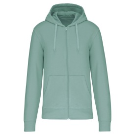 Eco-friendly zip-through hoodie K4030 Kleur SAGE