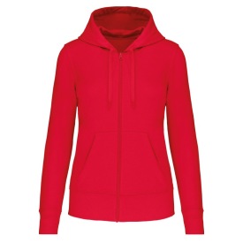 Hoodie Eco-friendly full zip K4031 Kleur RED
