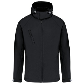 softshell jacket afneembare kap K413 Kleur BLACK
