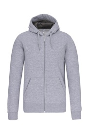 Full zip hooded sweatshirt K444 360 gr Kleur OXFORD GREY